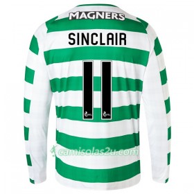 Camisolas de Futebol Celtic Sinclair 11 Equipamento Principal 2018/19 Manga Comprida